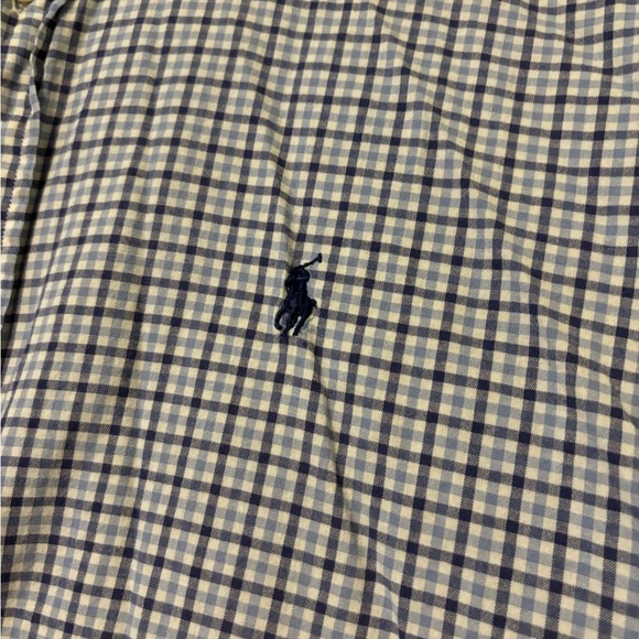 Ralph Lauren Men’s Blake Short Sleeve Collard Plaid Blue/White Shirt- Size XXL - Picture 3 of 6